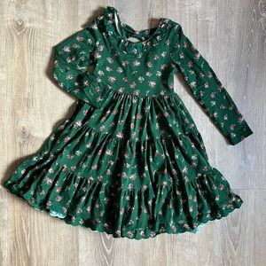 SweetHoney Green & Red Roses Dress 🌹